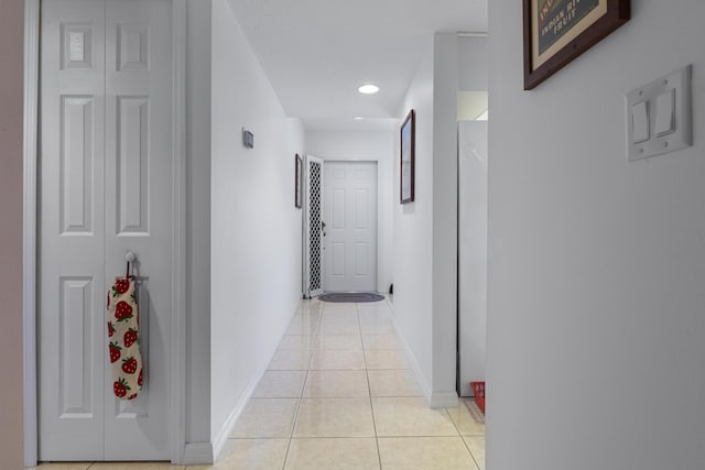 4215 Gator Trace Ave Unit I, Fort Pierce, FL 34950 - hall with light tile patterned flooring and recessed lighting
