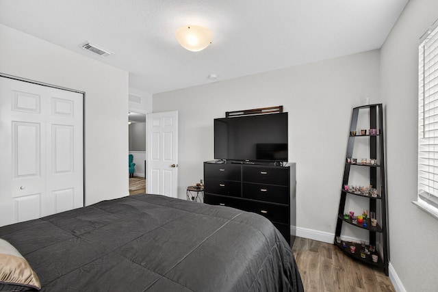 3004 N Evergreen Cir, Boynton Beach, FL 33426 - bedroom with wood finished floors, multiple windows, and a closet