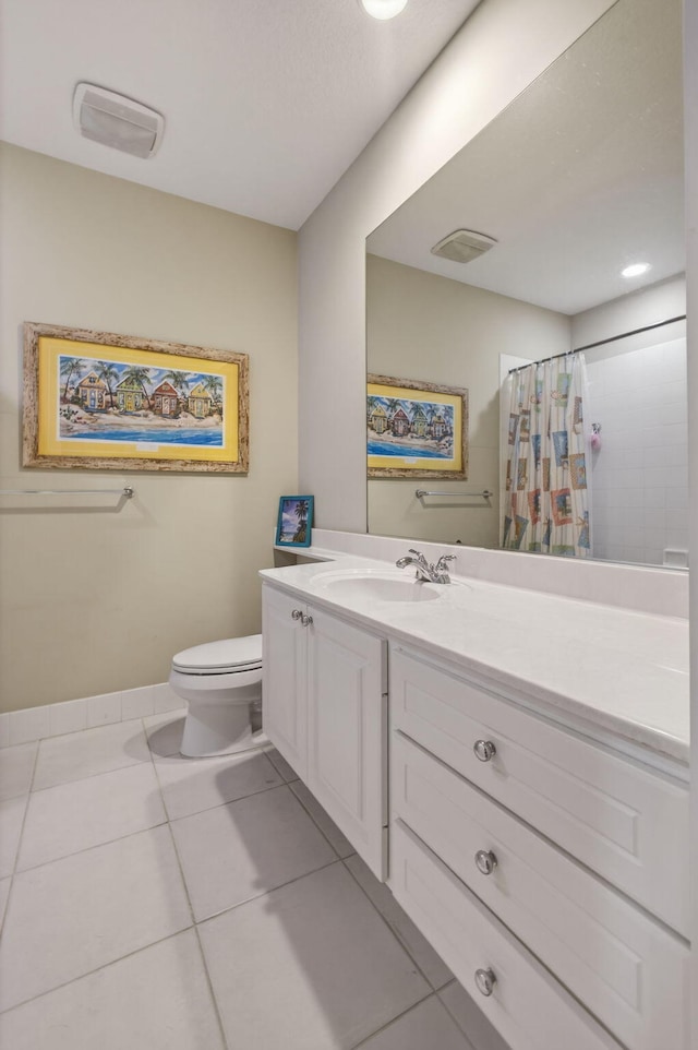 3032 W Community Dr, Jupiter, FL 33458 - full bath with tile patterned flooring, vanity, and curtained shower