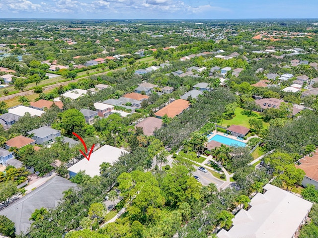 3032 W Community Dr, Jupiter, FL 33458 - aerial view of property and surrounding area with a pool area