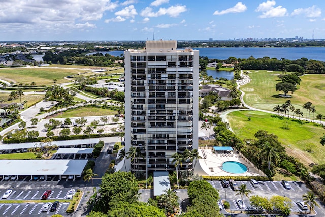 2400 Presidential Way Unit 903, West Palm Beach, FL 33401 - bird's eye view of a golf club and a large body of water