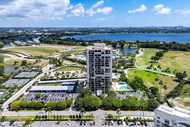 2400 Presidential Way Unit 903, West Palm Beach, FL 33401 - bird's eye view of a golf club and a nearby body of water