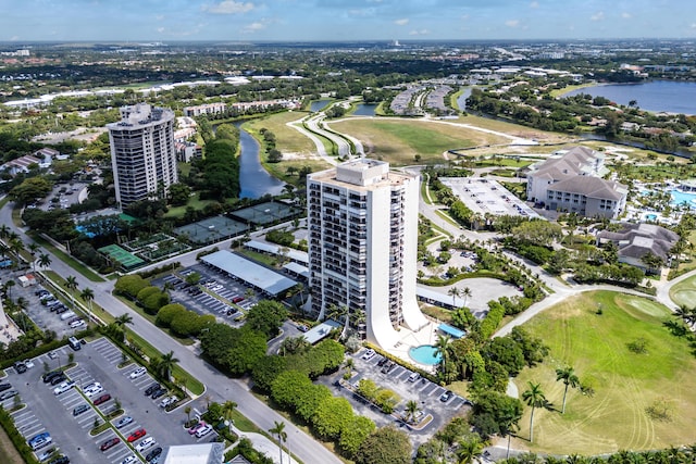 2400 Presidential Way Unit 903, West Palm Beach, FL 33401 - aerial view of property and surrounding area with a nearby body of water and a local golf course