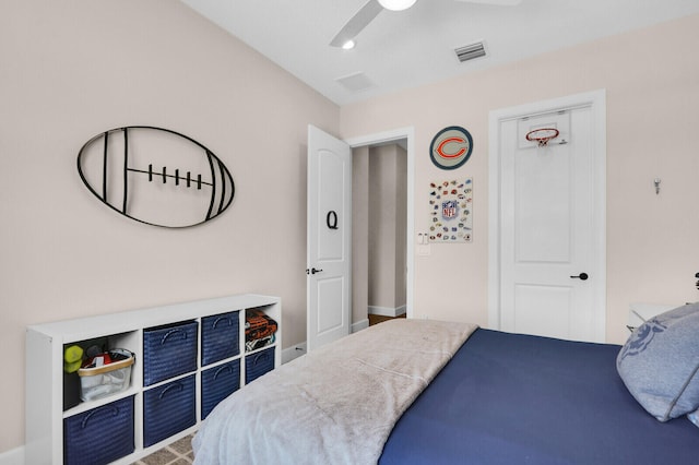 9109 Balsamo Dr, Palm Beach Gardens, FL 33412 - bedroom with ceiling fan