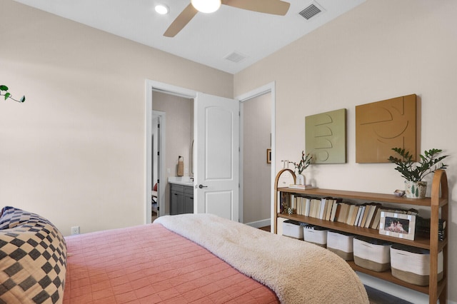 9109 Balsamo Dr, Palm Beach Gardens, FL 33412 - bedroom with ceiling fan