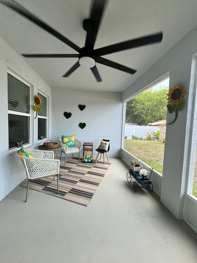 209 SW Christmas Ter, Port Saint Lucie, FL 34984 - sunroom featuring ceiling fan