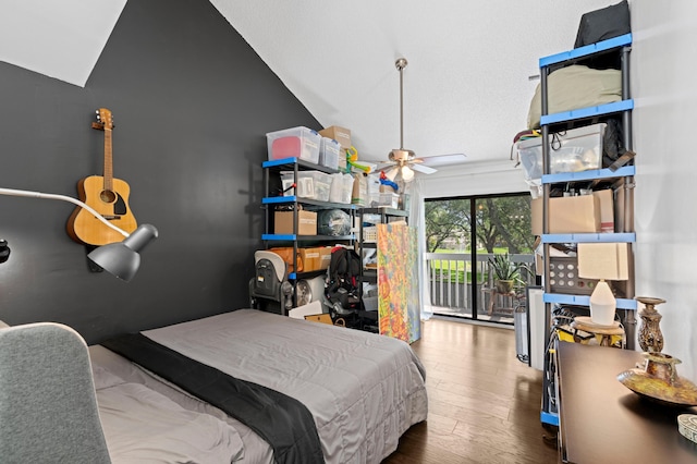 1864 Adventure Pl Unit 1864, North Lauderdale, FL 33068 - bedroom featuring vaulted ceiling, wood finished floors, and access to outside