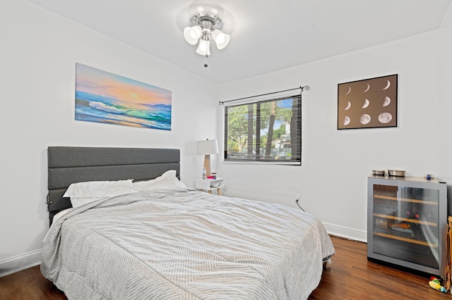 1864 Adventure Pl Unit 1864, North Lauderdale, FL 33068 - bedroom with beverage cooler and wood finished floors