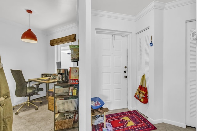 866 NW 92nd Ave, Plantation, FL 33324 - tiled entrance foyer featuring ornamental molding