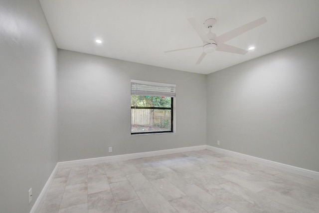 6170 Serene Run, Lake Worth, FL 33463 - empty room featuring ceiling fan and recessed lighting