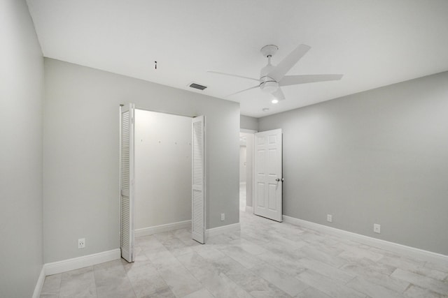 6170 Serene Run, Lake Worth, FL 33463 - unfurnished bedroom featuring a closet, a ceiling fan, and recessed lighting
