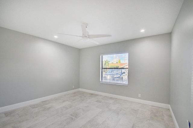 6170 Serene Run, Lake Worth, FL 33463 - empty room with ceiling fan and recessed lighting