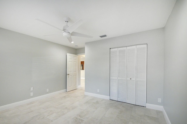 6170 Serene Run, Lake Worth, FL 33463 - unfurnished bedroom featuring a closet and ceiling fan