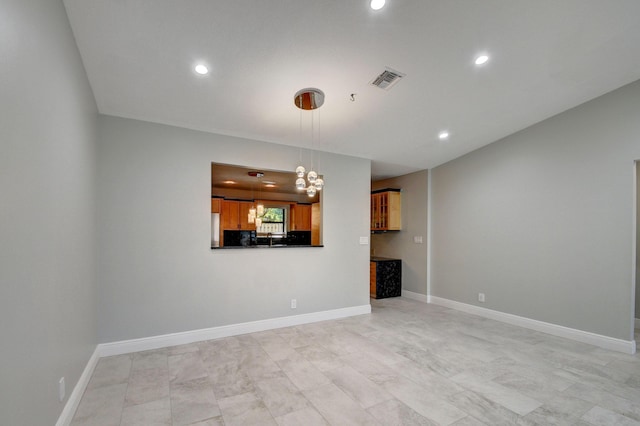6170 Serene Run, Lake Worth, FL 33463 - unfurnished living room with recessed lighting and baseboards