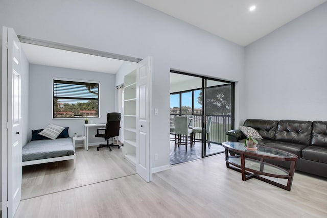 1102 Republic Ct, Deerfield Beach, FL 33442 - living room featuring wood finished floors and an office area