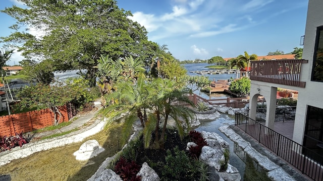1102 Republic Ct, Deerfield Beach, FL 33442 - view of yard featuring a water view and a balcony