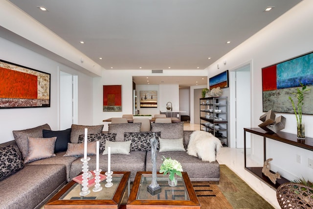 488 NE 18th St Unit 4711, Miami, FL 33132 - living room featuring recessed lighting