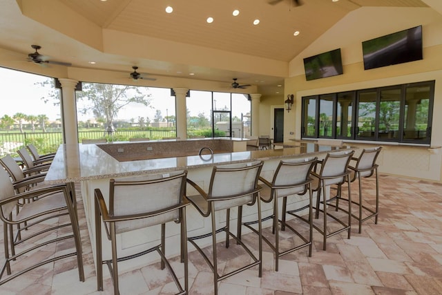 649 SE Monteiro Dr, Port Saint Lucie, FL 34984 - view of patio / terrace with a ceiling fan