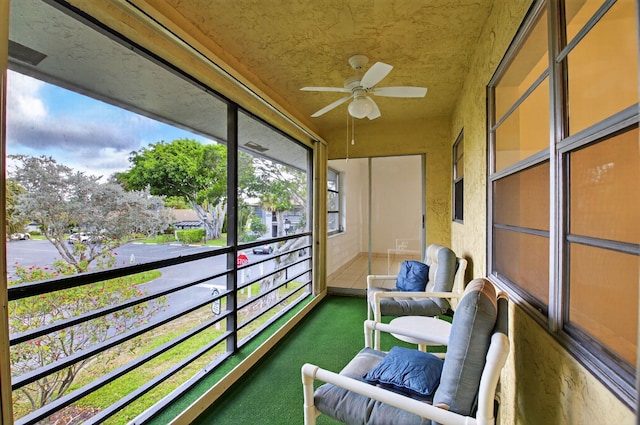 5791 Spindle Palm Ct Unit D, Delray Beach, FL 33484 - sunroom / solarium with ceiling fan