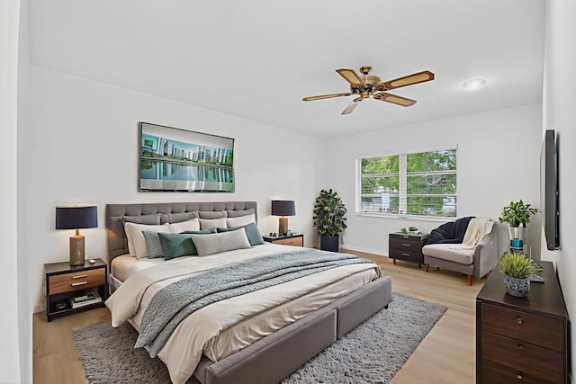 5791 Spindle Palm Ct Unit D, Delray Beach, FL 33484 - bedroom featuring light wood finished floors and ceiling fan