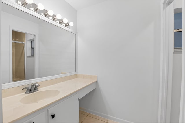 5791 Spindle Palm Ct Unit D, Delray Beach, FL 33484 - full bath featuring tile patterned flooring, vanity, and a shower