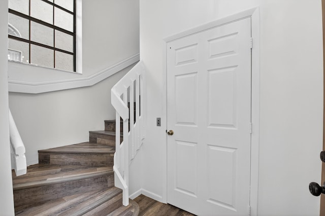 5235 Europa Dr Unit K, Boynton Beach, FL 33437 - stairway with wood finished floors
