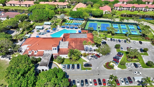 5235 Europa Dr Unit K, Boynton Beach, FL 33437 - aerial view of a pool area and a large body of water