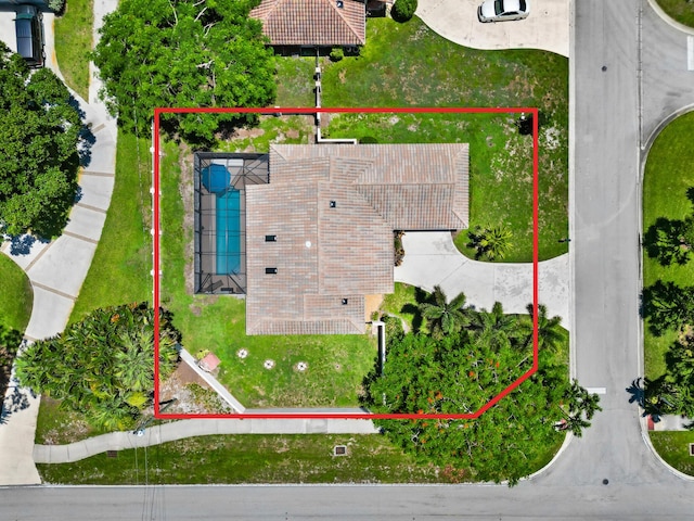 3003 SW Seaboard Ave, Palm City, FL 34990 - aerial view of property's location featuring property parcel outlined