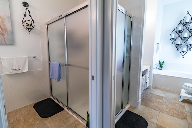 11355 SW Rockingham Dr, Port Saint Lucie, FL 34987 - bathroom featuring a shower stall and a garden tub