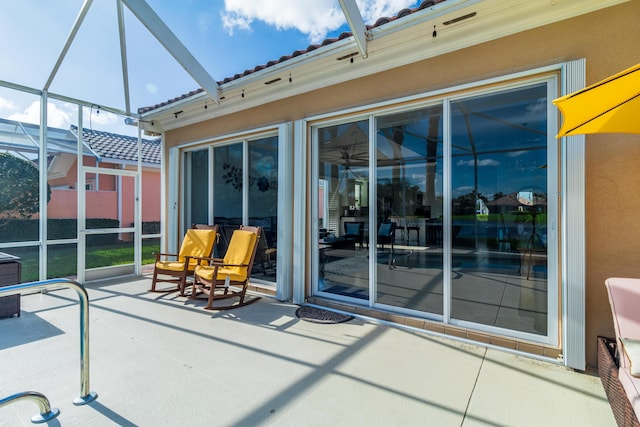 11355 SW Rockingham Dr, Port Saint Lucie, FL 34987 - view of patio / terrace featuring a lanai