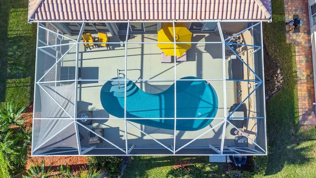 11355 SW Rockingham Dr, Port Saint Lucie, FL 34987 - drone / aerial view of a pool area