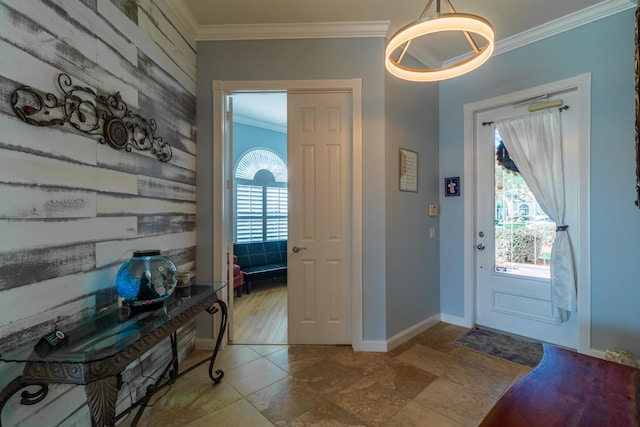 11355 SW Rockingham Dr, Port Saint Lucie, FL 34987 - foyer entrance with ornamental molding and baseboards