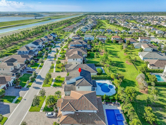 1120 Wandering Willow Way, Loxahatchee, FL 33470 - aerial perspective of suburban area featuring a nearby body of water