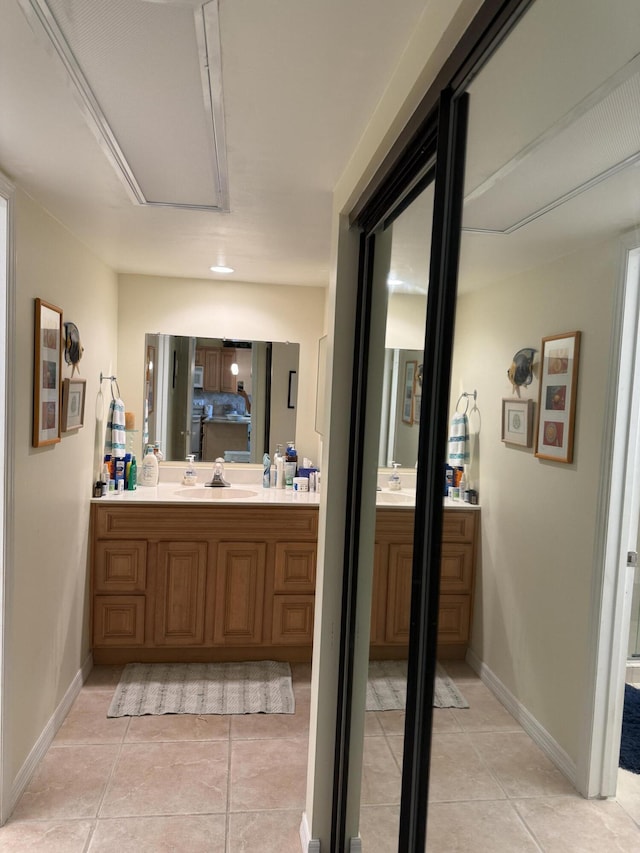 2400 S Ocean Dr S Unit 1011, Fort Pierce, FL 34949 - bathroom featuring vanity and tile patterned flooring