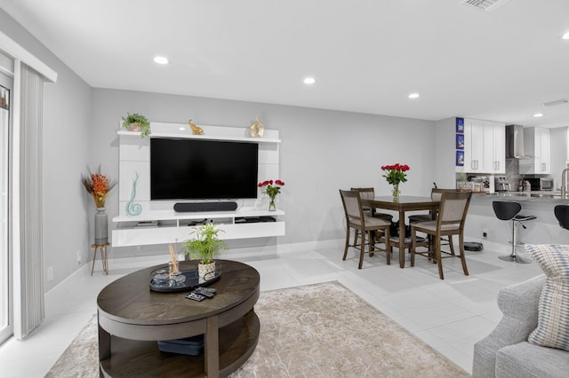 3469 Deer Creek Palladian Cir, Deerfield Beach, FL 33442 - living area with recessed lighting and light tile patterned flooring