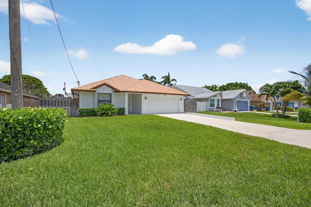 6093 Lucerne St, Jupiter, FL 33458 - single story home featuring a garage, concrete driveway, a metal roof, and a residential view