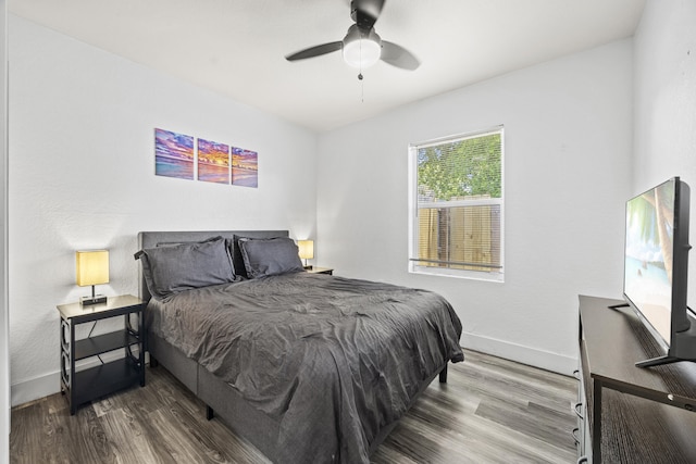 126 NW 6th Ave, Delray Beach, FL 33444 - bedroom featuring wood finished floors and a ceiling fan