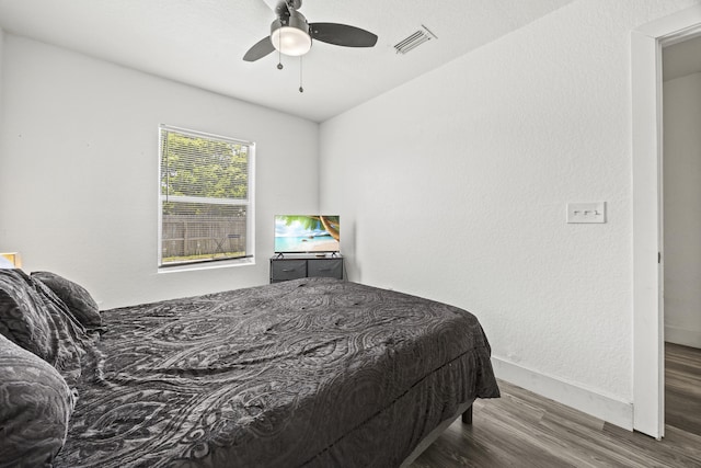 126 NW 6th Ave, Delray Beach, FL 33444 - bedroom with wood finished floors and a ceiling fan