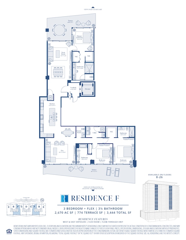 550 S Australian Ave Unit 2206, West Palm Beach, FL 33401 - view of room layout