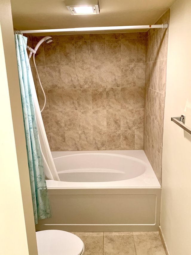 190 Charter Way, West Palm Beach, FL 33407 - full bath with shower / tub combo with curtain and tile patterned floors