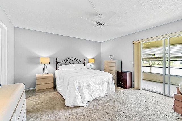 2054 Cornwall C, Boca Raton, FL 33434 - carpeted bedroom featuring access to outside and ceiling fan