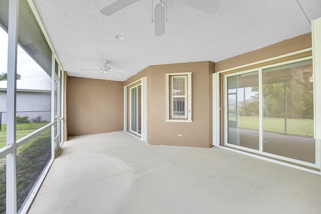 3601 SW Europe St, Port Saint Lucie, FL 34953 - unfurnished sunroom with a ceiling fan