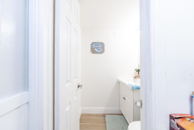 2140 White Pine Cir Unit A, Greenacres, FL 33415 - half bath with vanity and wood finished floors