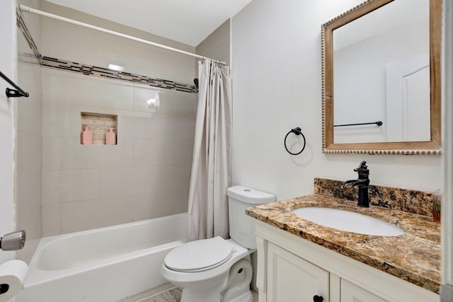 5914 SE Mitzi Ln, Stuart, FL 34997 - bathroom with vanity and shower / tub combo with curtain