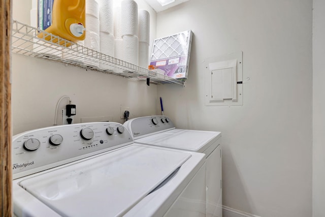 5914 SE Mitzi Ln, Stuart, FL 34997 - laundry area with independent washer and dryer and electric panel