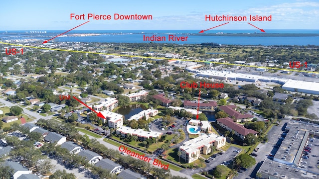 2050 Oleander Blvd Unit 5301, Fort Pierce, FL 34950 - aerial view of property's location with a large body of water