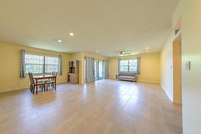 2050 Oleander Blvd Unit 5301, Fort Pierce, FL 34950 - living area with recessed lighting and a ceiling fan