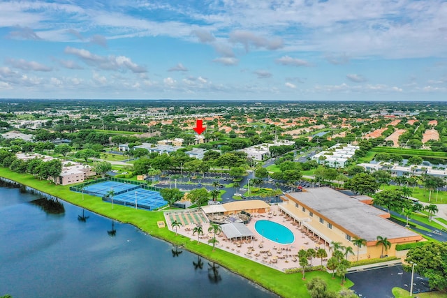 15126 Ashland St Unit 250, Delray Beach, FL 33484 - drone / aerial view of a large body of water and a pool area