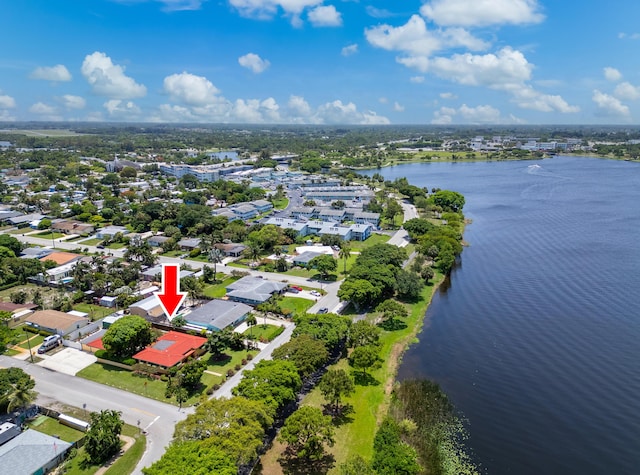 1802 Lake Osborne Dr, Lake Worth Beach, FL 33461 - aerial perspective of suburban area featuring a nearby body of water
