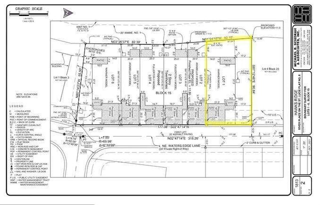 650 NE Waters Edge Ln, Port Saint Lucie, FL 34983 - map / location with property boundaries highlighted